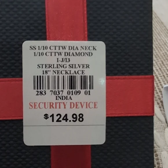 Sterling Silver Diamond Necklace - Picture 2 of 7